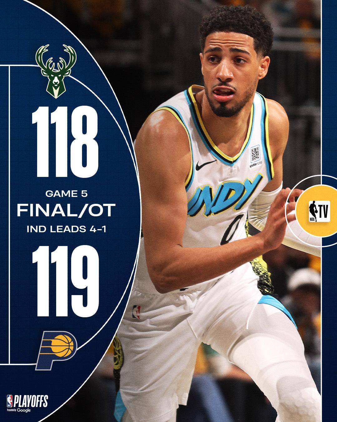 NBA季后赛悬念重重，步行者逆转雄鹿晋级东部决赛